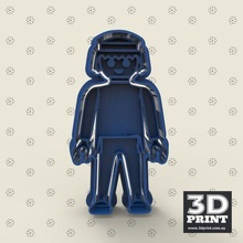 playmobil cuerpo completo Galleta cortador juguete 3d print model - Mito3D