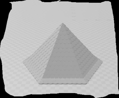 playmobil hexagonal toit bloqué Château tour 3d print model - Mito3D