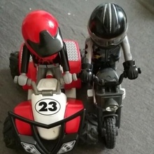 playmobil motocicleta guidão 3d print model - Mito3D