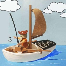 playmobil pirate voile pêche bateau 3d print model - Mito3D
