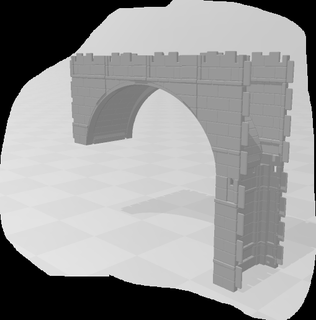 playmobil grudou ampla ponte vitoriana castelo medieval 3d print model - Mito3D