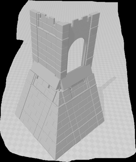playmobil grudou íngreme canto parede vitoriana castelo janela porta medieval 3d print model - Mito3D