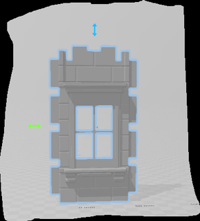 playmobil grudou parede vitoriana janela castelo 3d print model - Mito3D
