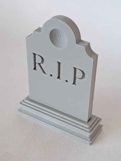 playmobil tombstone rip detailed no glue game halloween cemit rio graveyard scary 3d print model - Mito3D