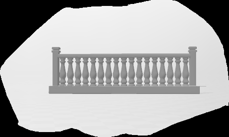 playmobil victorian fence two joined steck walls victoriano 3d print model - Mito3D