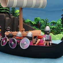 playmobil vichingo Drago nave maschera barca 3d print model - Mito3D