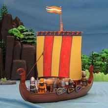 playmobil viking navire serpent mastication masque bateau 3d print model - Mito3D