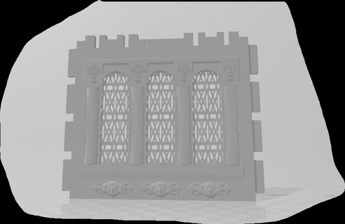 playmobil pared catedral ventanas laymobil medieval victoriano pegado celosías mosaico edificio 3d print model - Mito3D