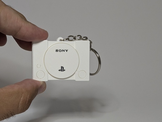 playstation 1 chaveiro ps1 joalheria réplica mini retro console 3d print model - Mito3D