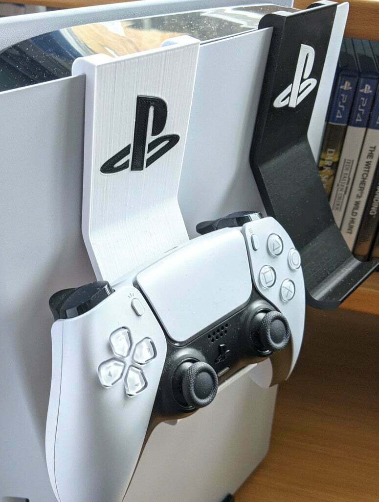 playstation 5 controlador grampo suporte ficar pé sentido duplo choque dual extrusão ps5 vídeo jogos 3D print model - Mito3D