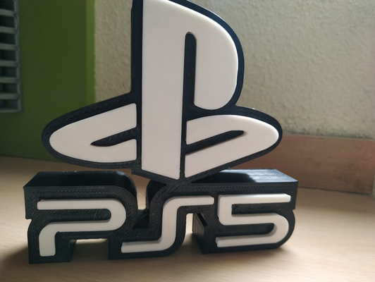 playstation 5 ícone marca decoração casa xbox controlador jogos ps5 ps4 3d print model - Mito3D