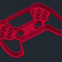playstation 5 play station controller inspired cookie cutter ps5 kitchen fondant 3d print model - Mito3D