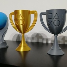 stazione gioco 5 trofei completare kit ps trofeo platino oro argento bronzo 3d print model - Mito3D