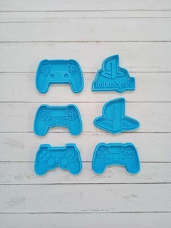 playstation cookie cutter joystick ps bakery kit pack cutting cutters molds cookies seal stamper 3d print model - Mito3D
