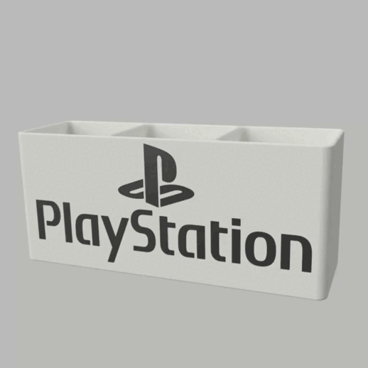 Playstation Desktop Lager Büro Bleistift Tasse 3D print model - Mito3D