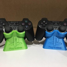 playstation duelshock controller stand ps2 game display 2 retro gaming 3d print model - Mito3D