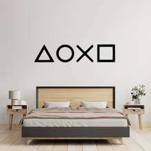 playstation icons wall art 2d 5 play game games room bed bedroom 3d print model - Mito3D