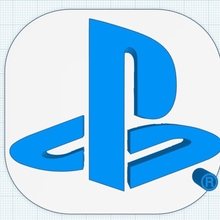 playstation logosu gadget oyun logo madewithtinkercad pslogo svg video oyunları 3d print model - Mito3D