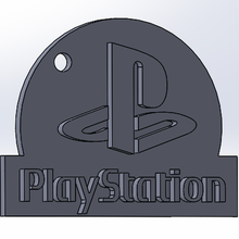 playstation logo porte clés art 3d print model - Mito3D