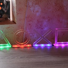 playstation logo lamp ps ps2 ps3 ps4 ps5 led round cross square triangle 3d print model - Mito3D