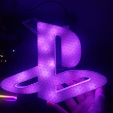 estación juegos logo LED firmar 3d print model - Mito3D