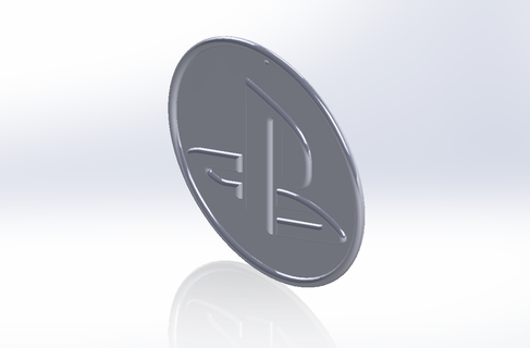 playstation logo without hole 4 sony ps ps1 ps2 ps3 ps4 ps5 games game psn coin 3d print model - Mito3D