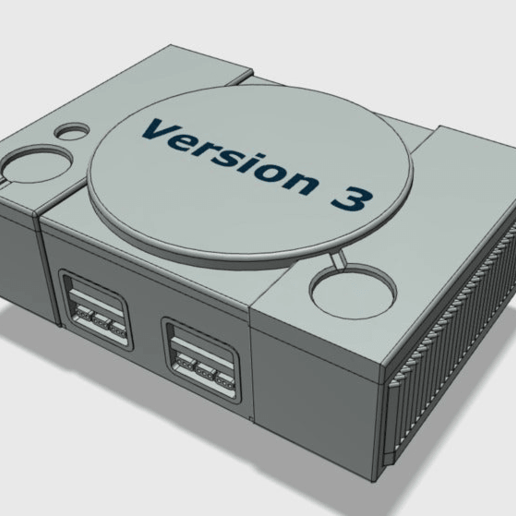 playstation pi minuscule v 3 raspberry 2 + cas jeu la 1 rasberry pi2 pi3 rasbperry jeux 3D print model - Mito3D