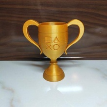 playstation psn trophy game achievement gold 3d print model - Mito3D