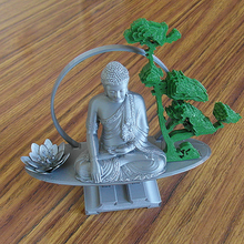 Fülle Kunst Dekor Mauer Tabelle 3d Bonzai Buddha Lotus Zen Weihrauch 3d print model - Mito3D