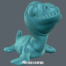 plesiosaurus easy print support animal baby chibi cute cartoon dino dinosaur figure model sculpture supportless plesiosaurus