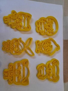 plim nesho mei li bam hoggie acquerello frese francobolli marcatori disegni giocattoli biscotti bambini amici scuola forno 3d print model - Mito3D