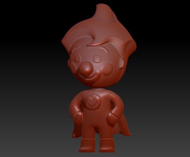 plim - starring toy cute figure low poly 3d print model - Mito3D
