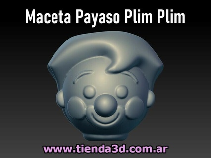 plim clown flowerpot 3d print model - Mito3D