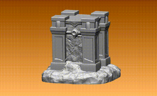 pedestal 2 base estatua escena decoración busto Guau sci fi escritorio ornamento 3d print model - Mito3D