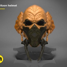 plo Koon kask star savaşlar baş maske yazdırılabilir Jedi kel usta film cumhuriyet asker 3d print model - Mito3D
