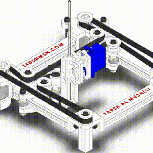 plotter cnc machine grbl 28byj-48 servo master 623 bearing arduino corexy system 3d print model - Mito3D