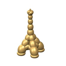 plp baby tour eiffel gadget art tower monument building toy key ring key-ring thu 3d print model - Mito3D