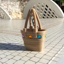 plp saco seau art fad de la moda llavero juguete bolso mano diseño anillo claves 3d print model - Mito3D