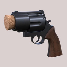 plug pistola, harley quinn vários detetive quadrinhos dc printable imprimir cosplay réplica arma de fogo brinquedo pluggun revólver pistola 3d print model - Mito3D