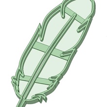 pluma del cortador de la galleta herramienta galletas 3d print model - Mito3D