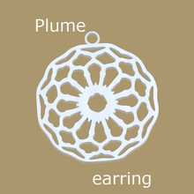 plume earrings jewelry earring flower idealab chique stone 3d print model - Mito3D
