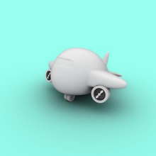 plump plane game plaything toy cartoon uncomplicated vehicle 3d print model - Mito3D
