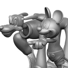 Pluto mickey draußen 3d druckbar stl 3d print model - Mito3D