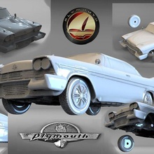 plymoth model game retro car scale models 3d print model - Mito3D