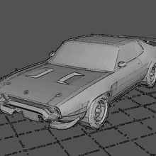 plymouth roadrunner various car because concept american legend scalextrix 3d print model - Mito3D