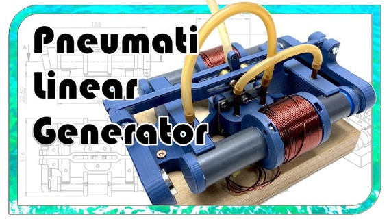 pneumatic linear generator Tools 3d ideas diy electronic bauen electronics 3d print model - Mito3D