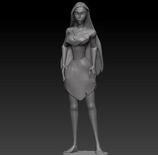 Pocahontas şekil 3d print model - Mito3D