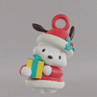 pochacco Noël ornement art kawaii Sanrio 3d print model - Mito3D