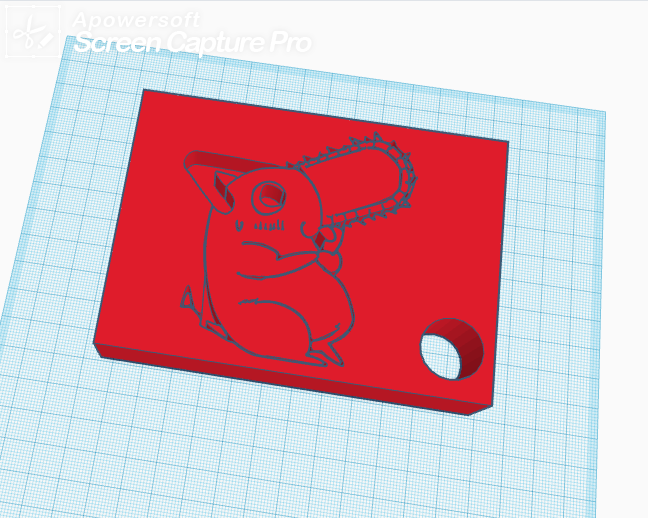 pochita keychain Art 3D print model - Mito3D