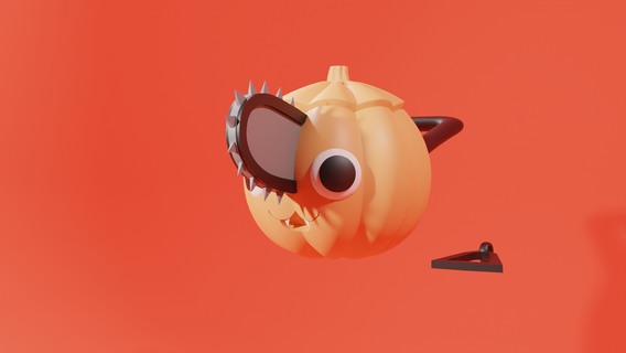 pochita pumpkin chainsawman 3d print model - Mito3D